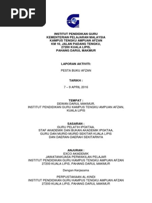 Laporan Pesta Buku Pdf