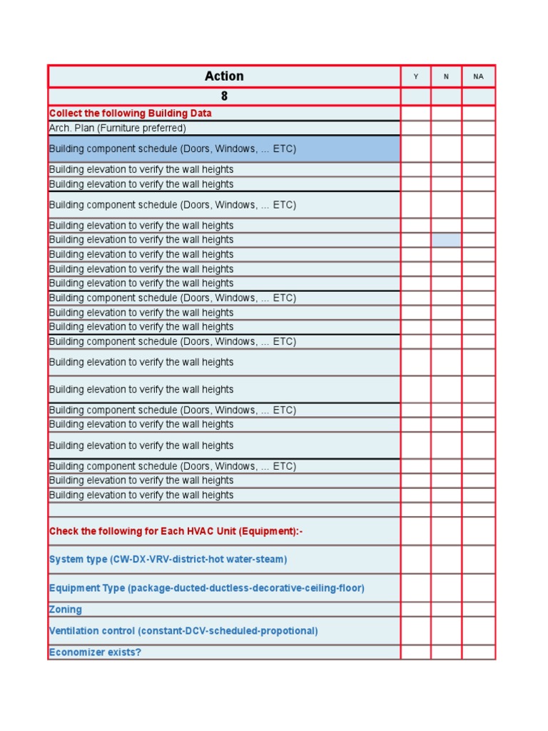 Mep Coordination Checklist Template Pdf