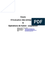 Evaluation des entreprises et fusion acquisition cours et cas corrigés.pdf