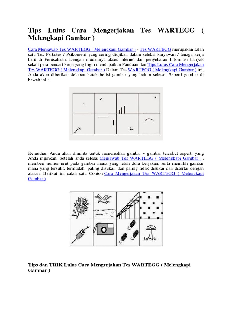 Psikotest Tes Wartegg