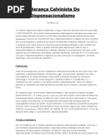 A Herança Calvinista Do Dispensacionalismo