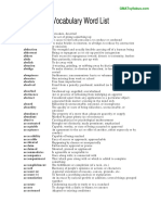 Vocab List PDF