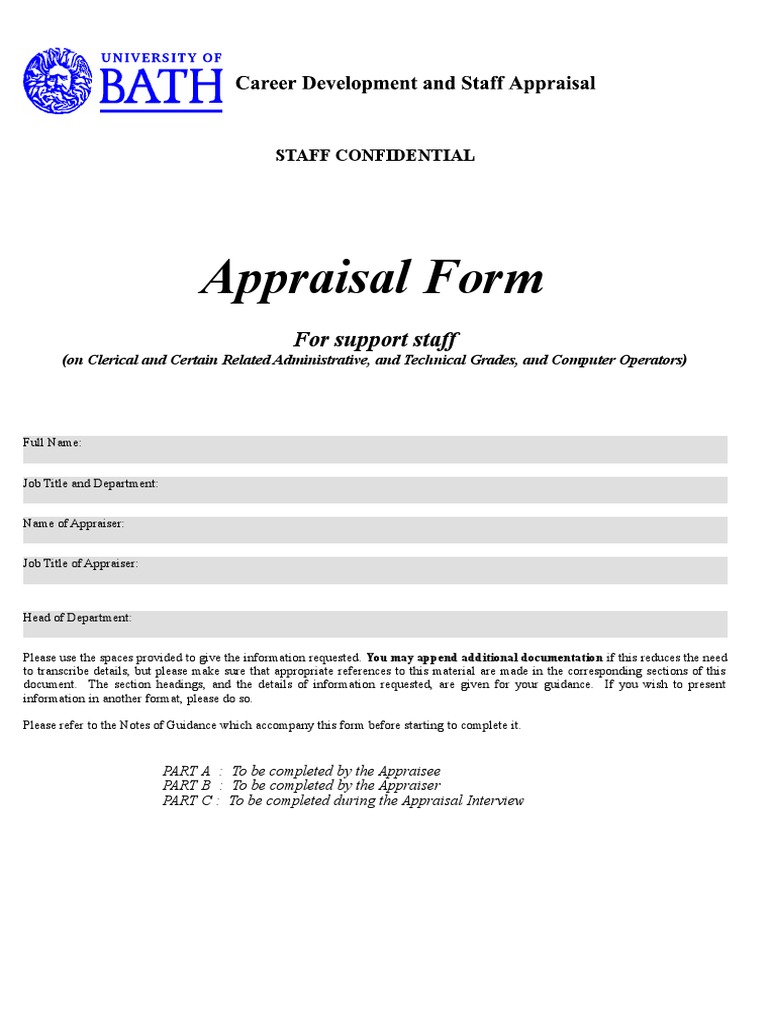 Appraisal Form | PDF | Performance Appraisal | Cognition