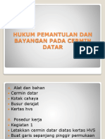 Hukum Pemantulan Dan Bayangan Pada Cermin Datar