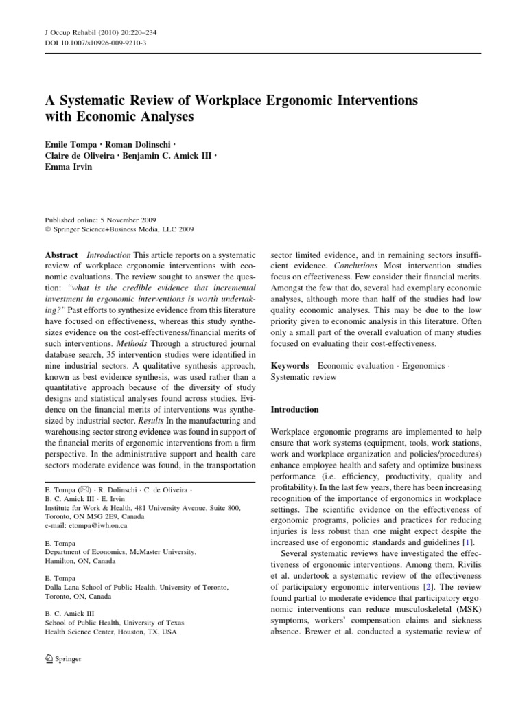 contoh review jurnal.pdf | Systematic Review | Cost  