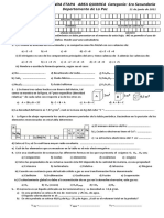 Química 1ra Olimpiada 2da Etapa 3ro Secundaria