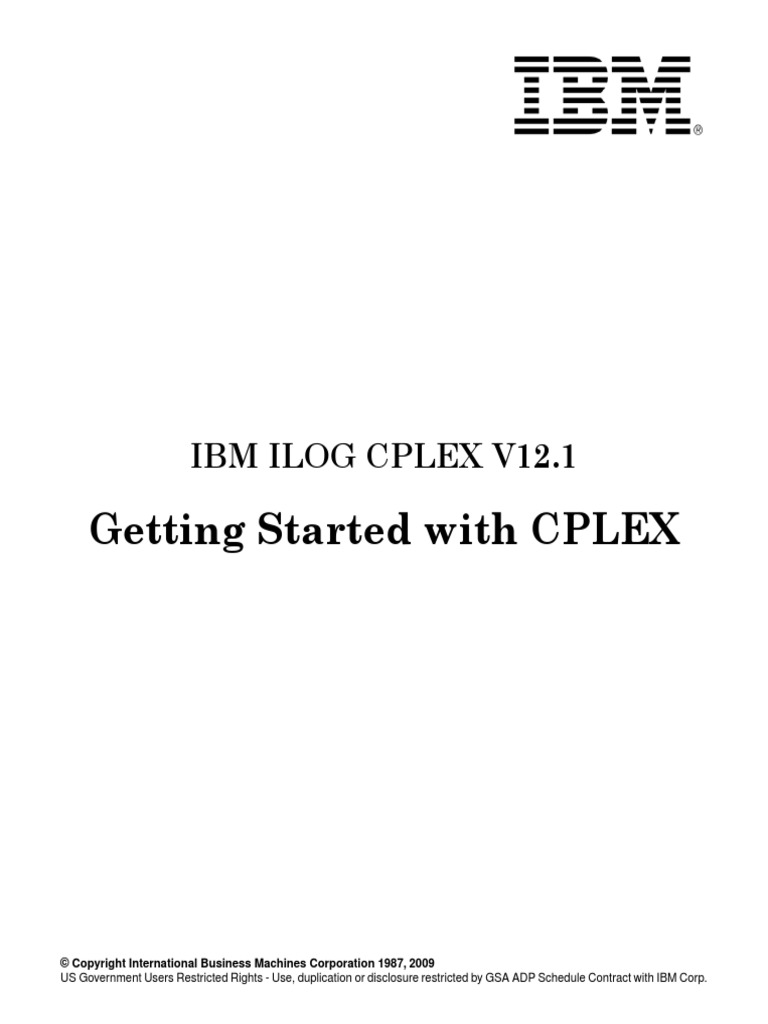IBM Enterprise-Getting Started With CPLEX PDF | PDF | Library ...