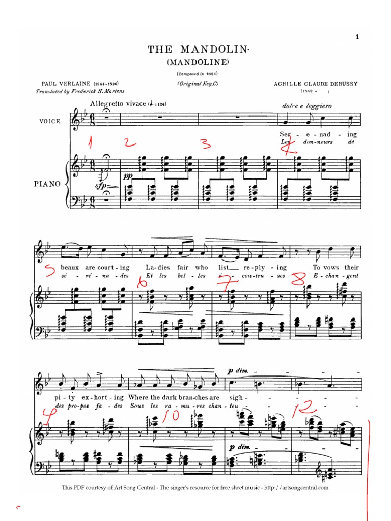 Mandoline Debussy PDF