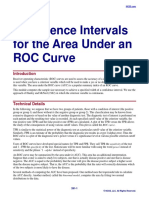 Confidence Intervals For The Area Under An ROC Curve