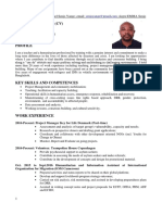 Curricilum Vitae (CV) : Emmanuel Senjo Yange Email: skype:EMMA Senjo