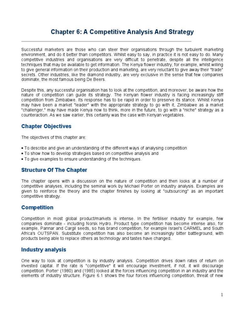 Chapter 6-Competitive Analysis | PDF | Competitive Advantage ...