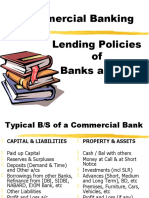 Commercial Banking Lending Policies of Banks and Fis