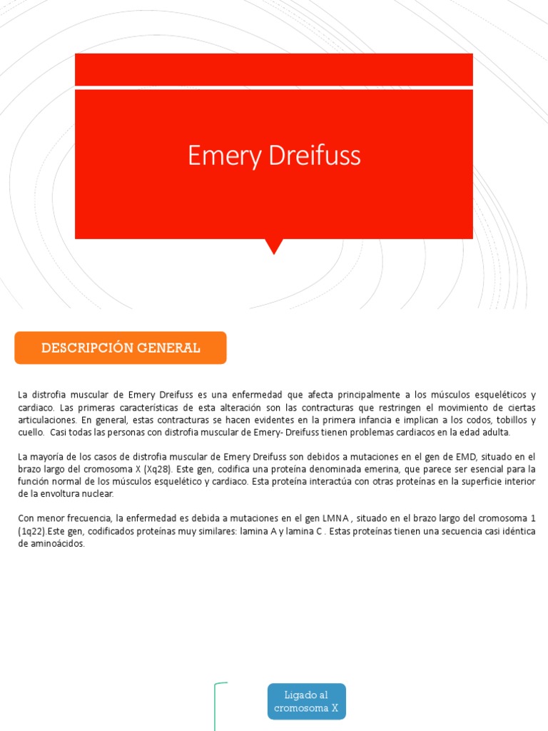 Distrofia Muscular Emery-Dreifuss | PDF | Escoliosis | Gene