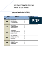 Jadual Bertugas Bagi Program Guru Penyayang