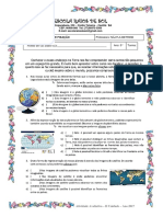 Avaliação de Geografia 2 II Unidade