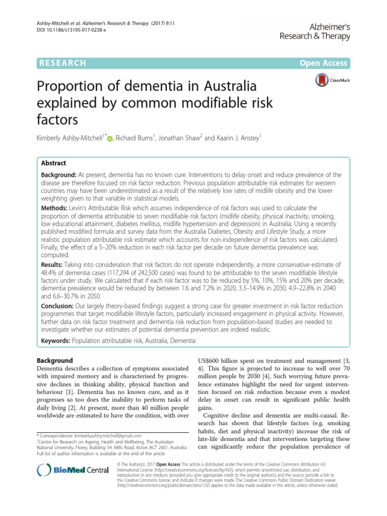 dementia research paper