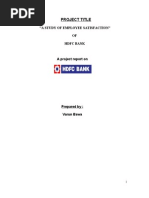 Download A Project Report on Employees Satisfaction Regarding HDFC Bank by varun_bawa251915 SN35335364 doc pdf