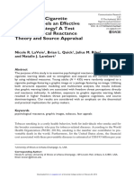 Are Graphic Cigarette Warning Labels An Effective Message Strategy? A Test of Psychological Reactance Theory and Source Appraisal