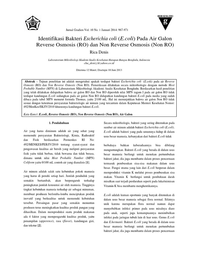 Jurnal Bakteri Teori | PDF