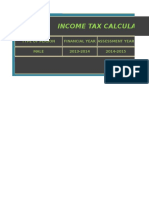 INCOME TAX CALCULATOR For A.Y. 2012-2013 & 2013-2014 & 2014-2015