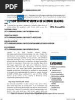 How to Choose Stocks for Intraday Trading - Angel Broking