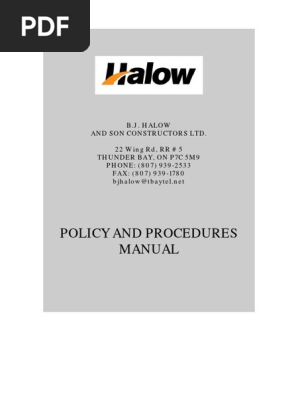 Policy and Procedure Manual