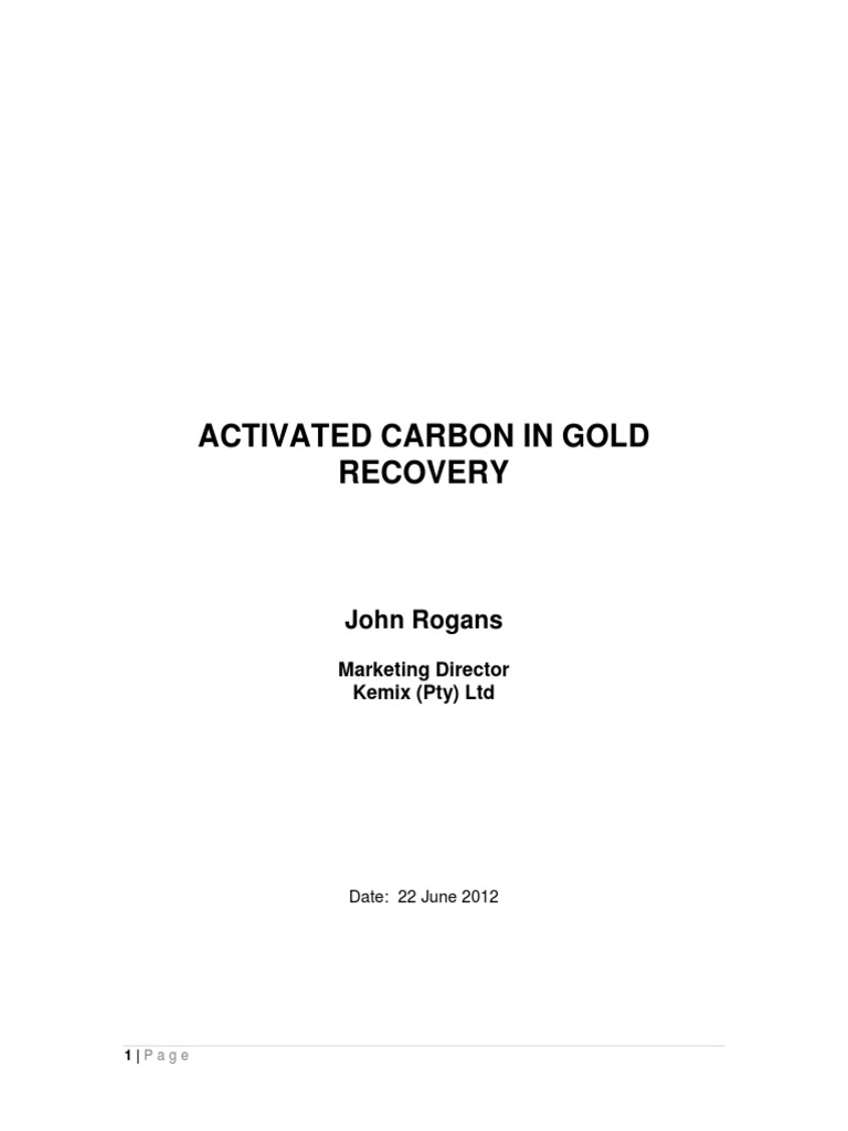 Activated Carbon in Gold PDF | PDF | Adsorption | Cyanide