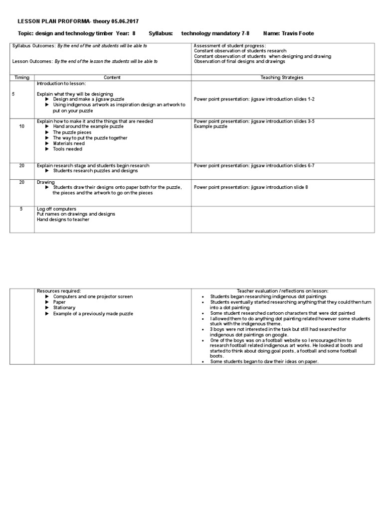 Complete 5 6 17 p1 Theory Jig Saw Puzzle PDF Drawing Lesson Plan
