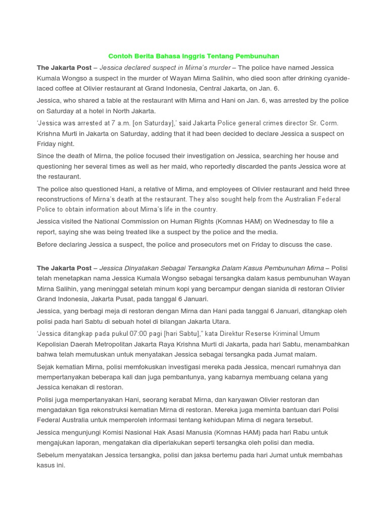 Contoh Berita Bahasa Inggris Tentang Pembunuhan.docxnitip 8