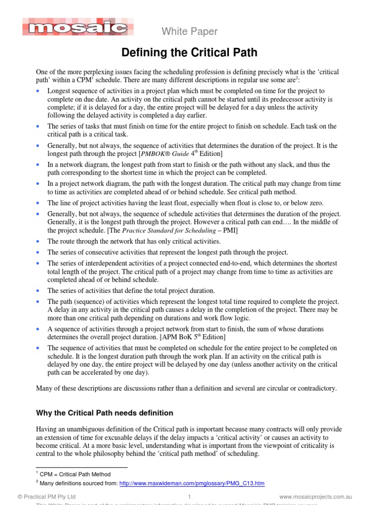 Critical path method software picture