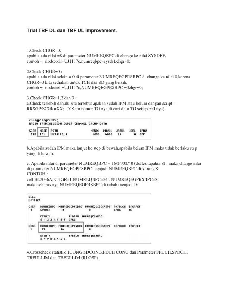 Trial TBF DL Dan TBF UL Improvement | PDF | Metode & Bahan Ajar