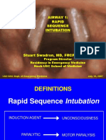 Airway 1: Rapid Sequence Intubation: Program Director Residency in Emergency Medicine Keck-USC School of Medicine