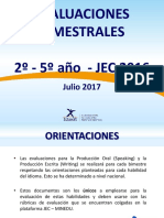 Evaluación Bimestral - JEC 2016 2° - 5º Año (Segundo Bimestre)