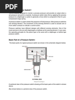 What Is A Pressure Switch?: The Basic Parts of A Typical Pressure Switch Are Shown in The Schematic Diagram Below