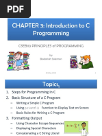 CHAPTER 3: Introduction To C Programming: Cseb113 Principles of Programming