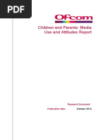 Children and Parents: Media Use and Attitudes Report