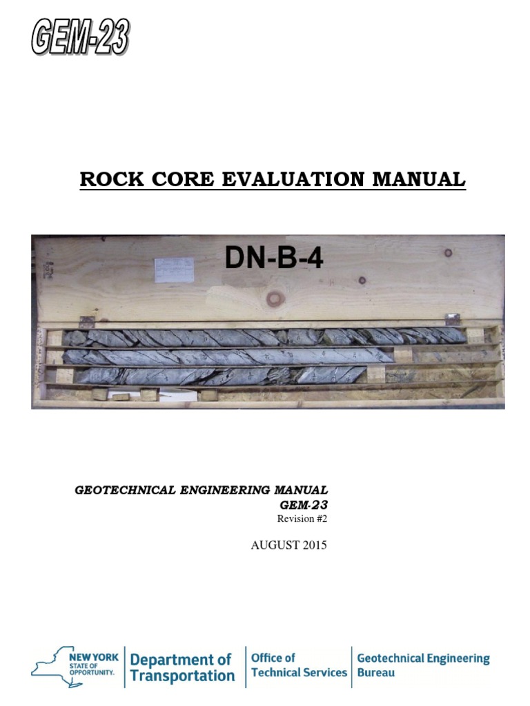 Rock Core Evaluation Guide GEM-23 | PDF | Sedimentary Rock | Rock (Geology)