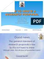 How To Write A Research Propasal: Prof. S.O. Mcligeyo Deputy Director, BPS Prof. P.M. Kimani CAVS Representative, BPS