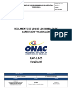 Reglamento para El Uso de Los Simbolos de Onac 11 06 2015