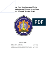 Kesehatan Dan Keselamatan Kerja Industri Perkebunan Kelapa Sawit Dan Industri Minyak Kelapa Sawit