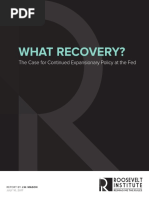 What Recovery? The Case for Continued Expansionary Policy at the Fed
