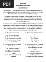 Section 3 Reading Comprehension: Questions 1-10