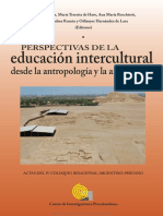 PERSPECTIVAS de LA Educación Intercultural Desde La Antropología y La Arqueología