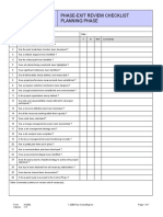 Project Phase-Exit Review Checklist