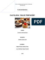 Plan de negocios para pastelería saludable en Mollendo