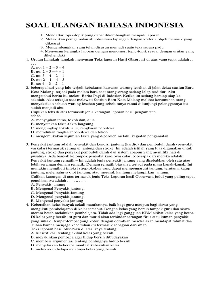 Langkah Langkah Menyusun Teks Hasil Observasi Berbagi