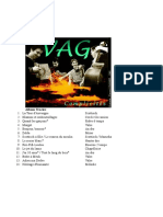 VAG Discografia Track Lists