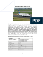 Spesifikasi Pesawat Boeing 737