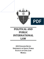 UST Golden Notes on Political and Public International Law