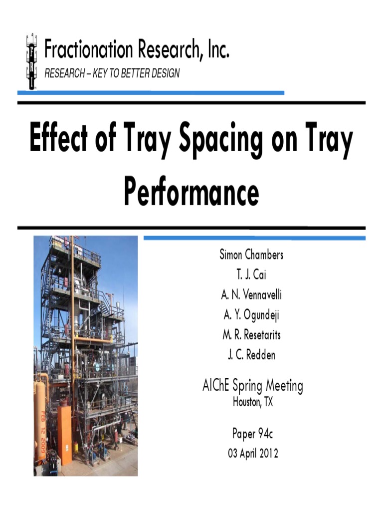 Impact of Tray Spacing on Efficiency | PDF | Chemical Engineering | Gases